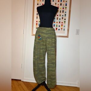 Aviator Nation Green Camo Logo Sweatpants